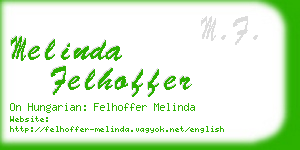 melinda felhoffer business card
